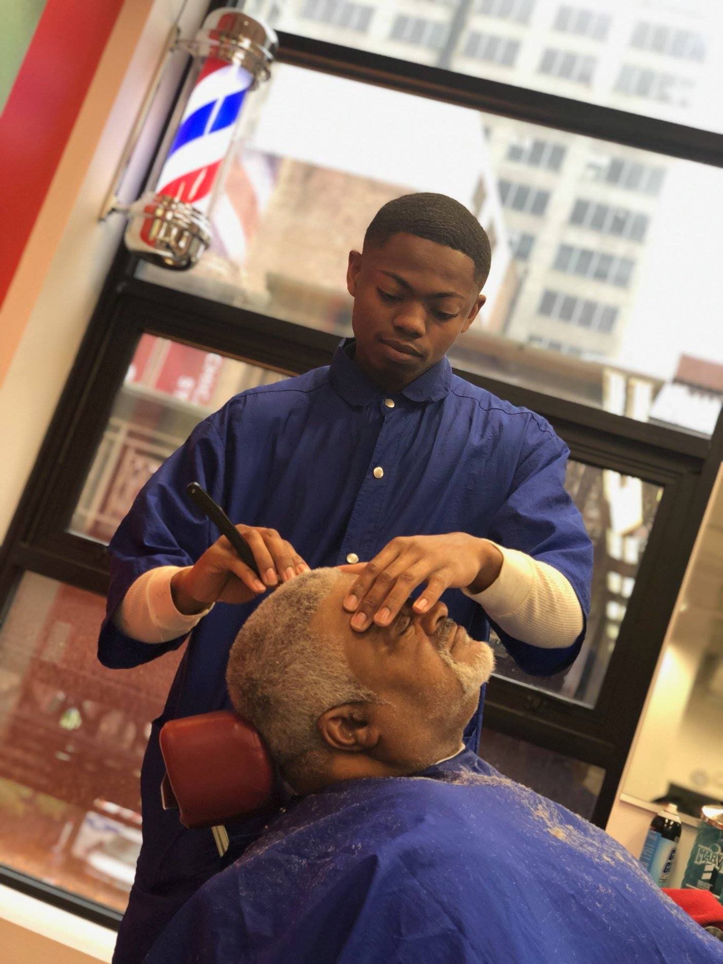 Barbering school at Denmark College in Chicago